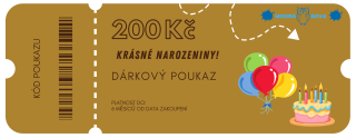 Bronzový narozeninový poukaz 200 Kč 